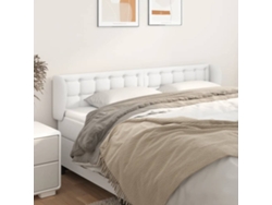 Cabecero De Cuero Sintético Blanco 203x23x78/88 Cm
