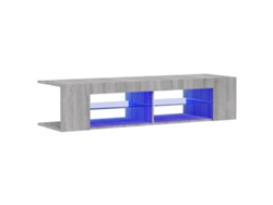 Mueble TV con luces LED grises Sonoma MAISON EXCLUSIVE 135x39x30 cm