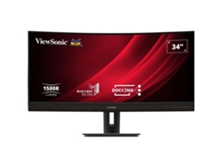 Monitor VIEWSONIC VG3456C (Negro - Flicker free - 34" - Enchufe EU - UltraWide Quad HD - 4 ms)