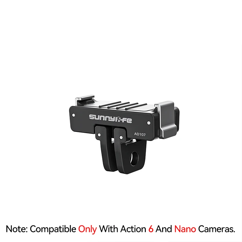 Adaptador magnético, placa de liberación rápida, para cámaras de acción, accesorios de expansión para cámaras.
