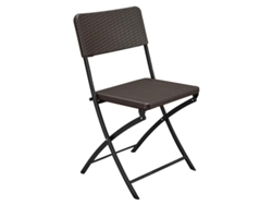 Silla plegable marron 47 x 50 x 88 cm.