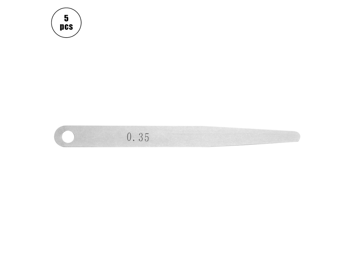 5 Varillas De Medición De Acero Inoxidable De 0,15/0,25/0,35 Mm Para Inspección De Soldadura