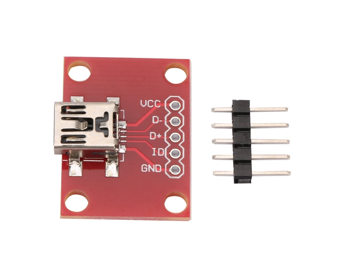 Placa De Breakout Adaptador Usb Mini-b Nueva Para Extensión, Placa Breakout Usb