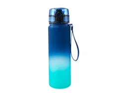 Botella De Agua Deportiva De 600 Ml (21 Oz), Resistente A Altas Temperaturas, Diseño Portátil Para Fitness, Degradado Azul Y Verde, Para Estudiantes, Verano.