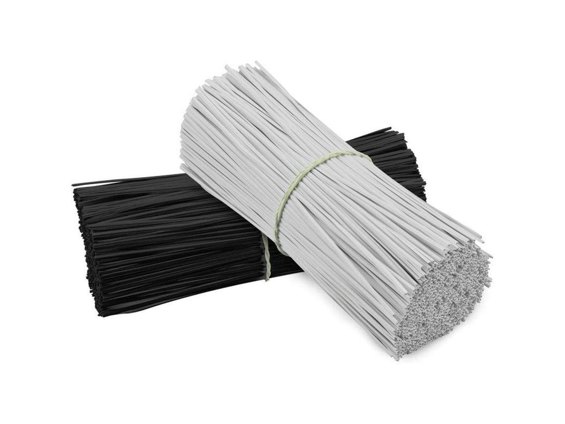 400 Clips De Plástico Blancos Y Negros De 15 Cm Para Sujetar Cables, Bolsas Y Artículos De Jardinería.