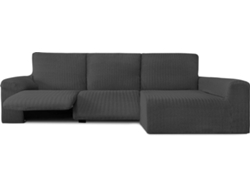 Funda de Chaise Longue Relax Derecha EYSA Premium Jaz Tejido Multielástico (360 x 180 x 120 cm - Poliéster y Algodón - Gris Oscuro)
