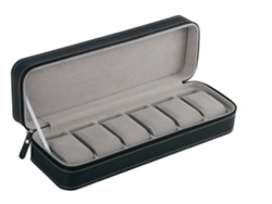 Caja de reloj con cremallera, colección de joyería de lujo, soporte de regalo de cuero Pu, organizador de almacenamiento, escaparate de reloj CUICH