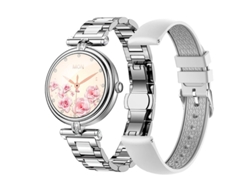 Smartwatch Ak62 1,09 Pulgadas Ips Bluetooth Llamadas Moderno Para Mujeres Yizhood (plata)
