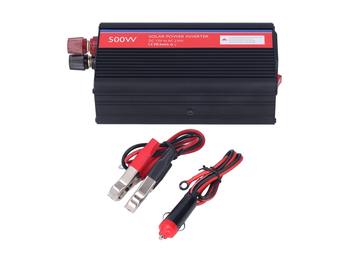 Inversor De Potencia 12v Cc A 230v Ca 500w Convertidor Protección Segura Para Electrodomésticos De Coche