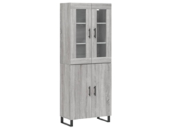 Maison Exclusive - Aparador Alto Madera Contrachapada Gris Sonoma 69,5x34x180 Cm