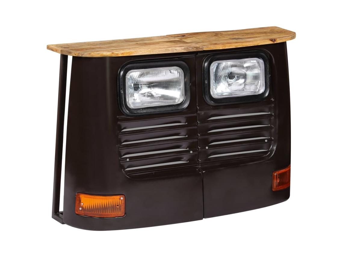 Aparador Con Forma De Camión Madera Maciza De Mango Gris Oscuro