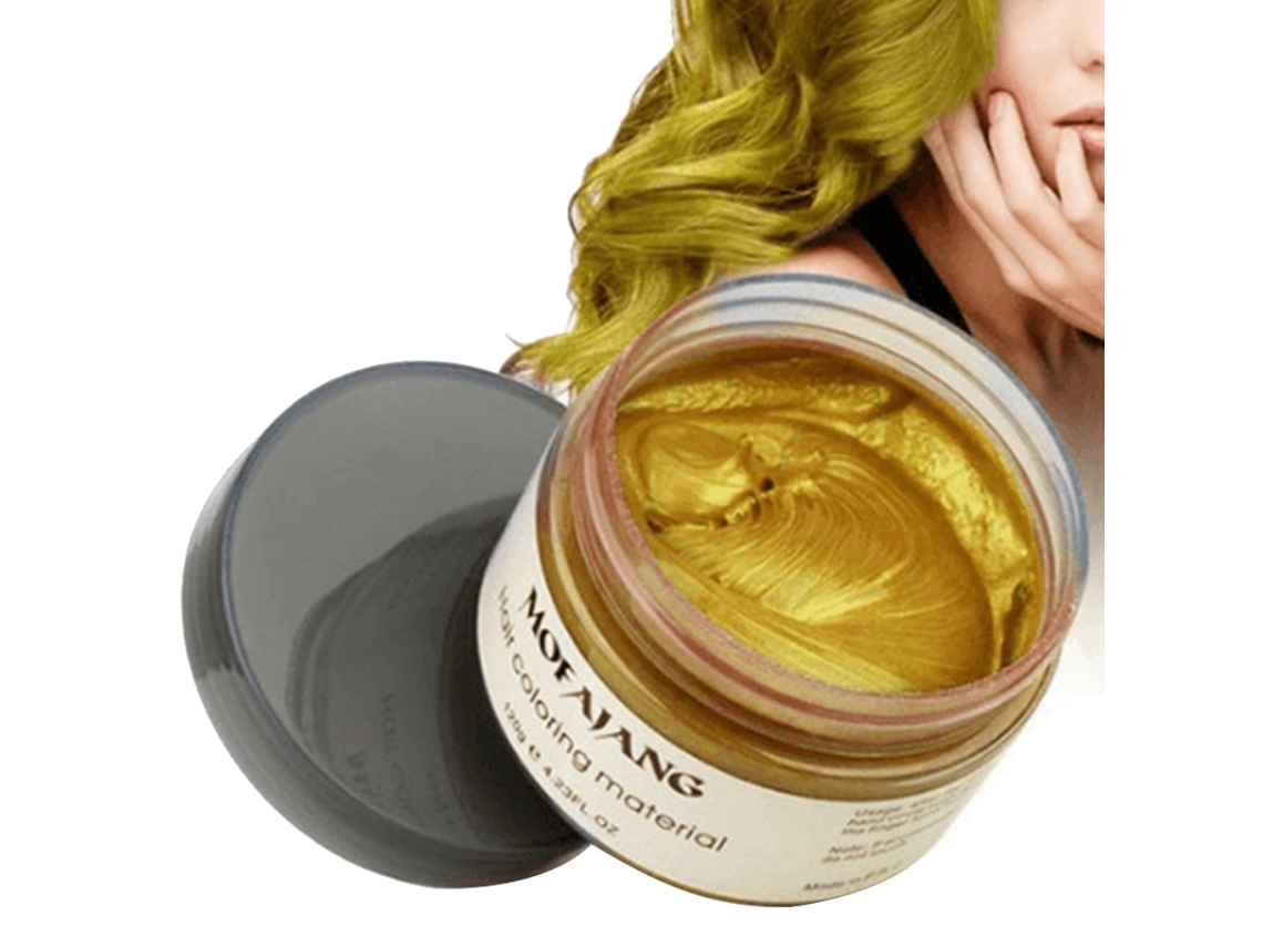 Crema De Tinte Capilar Desechable Para Mujer Y Hombre Cera Modeladora De Pelo (oro)