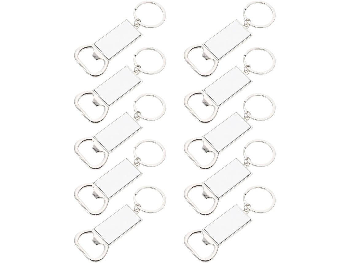 Juego De 10 Llaveros Abrebotellas En Blanco Y Resistentes Al Desgaste, Abrebotellas De Cerveza.