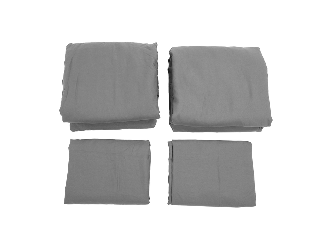 2026-conjunto De Ropa De Cama Sencillo Suave Cómodo Fibra Química Para Hotel Y Hogar Gris Oscuro Tamaño Us King