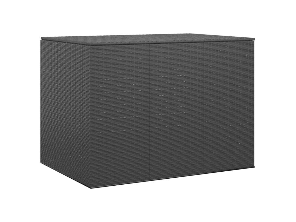 Baúl para cojines VIDAXL Negro Poli Ratán (145x100x103 cm)