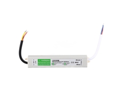 Fuente de alimentación LED impermeable, controlador de 12 V y 20 W para componentes eléctricos de exterior.
