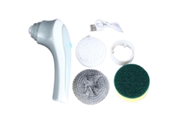 Cepillo eléctrico portátil giratorio inalámbrico Baok-lava con 3 cabezales para limpiar baños, azulejos, coches y suelos.
