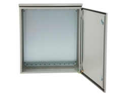 Caja Eléctrica en Acero al Carbono 60x60x30cm IP65 con Placa Interior y Cerradura de Seguridad