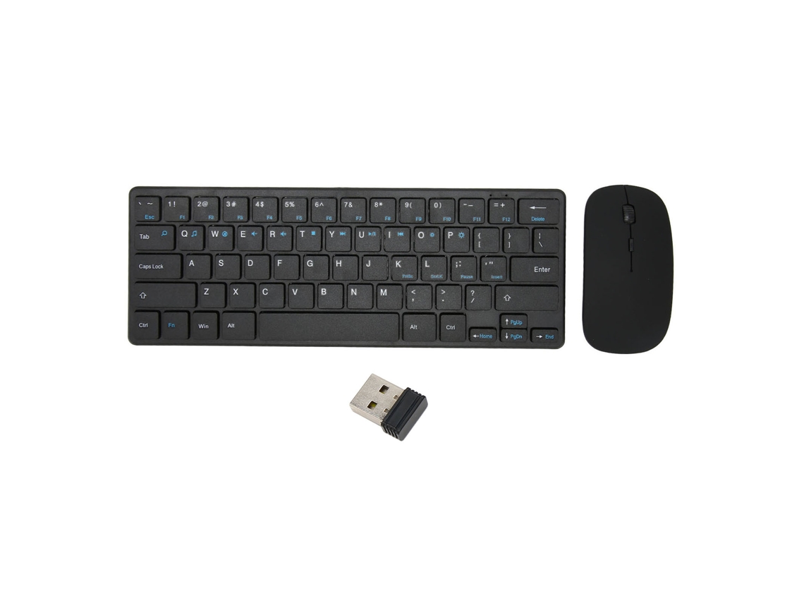 Combo inalámbrico de teclado y ratón 2.4G, diseño ergonómico, 64 teclas, 3 DPI para PC y tableta.