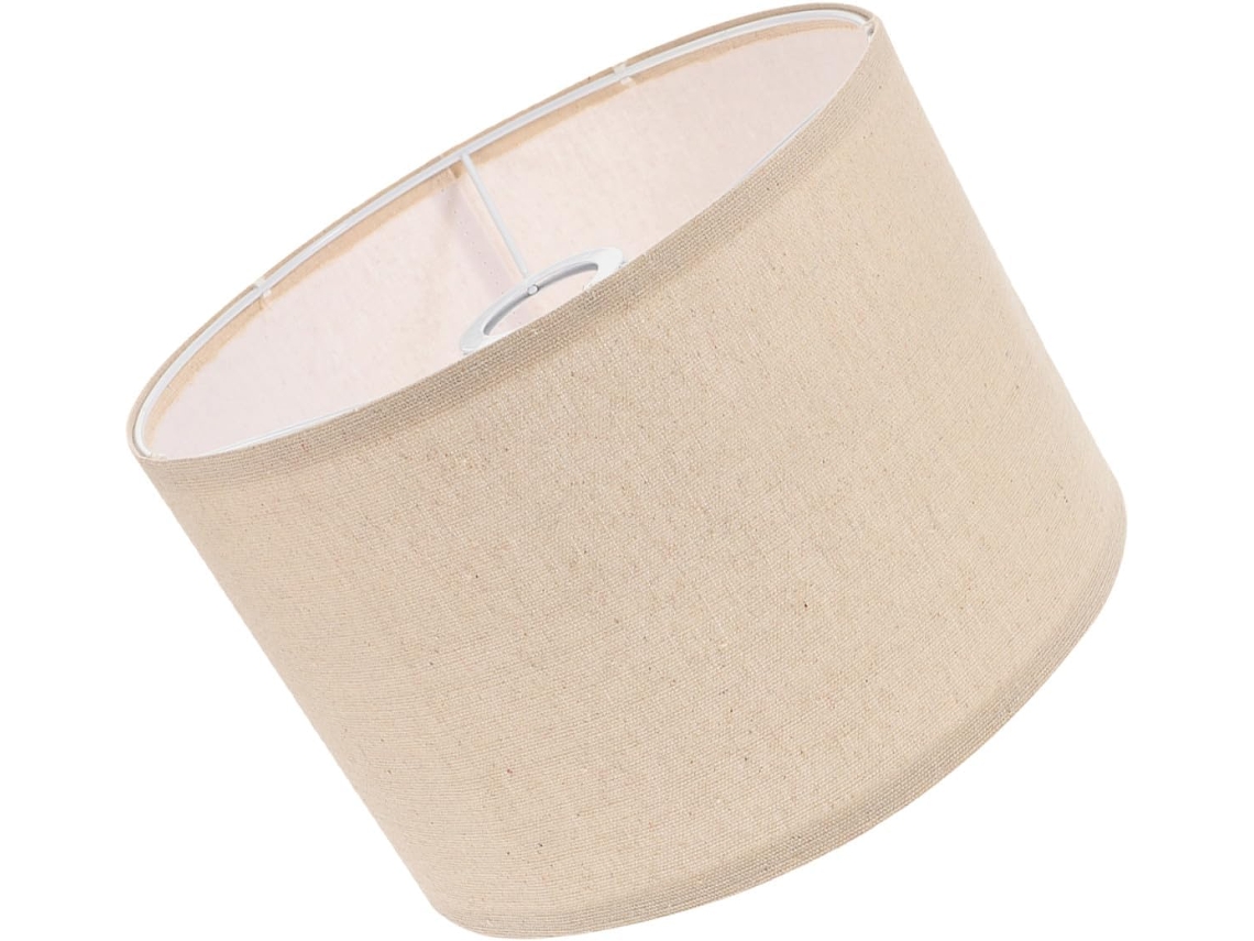 Lámpara De Mesita De Noche De Lino, E27 Cm, Ligera, Color Beige.