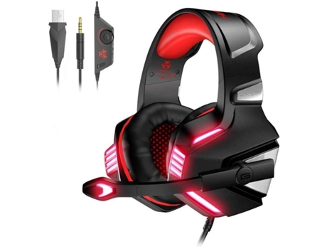Auriculares Gaming ENZONS para Ps4 Pc Xbox One Cancelación de ruido con cable de audio con micrófono y LED para