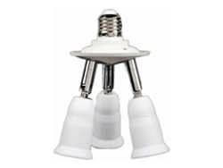Adaptador divisor Rebe E27, bombilla LED estándar, portalámparas convertidor, ajustable 360/180 grados para bombillas y fotografía.