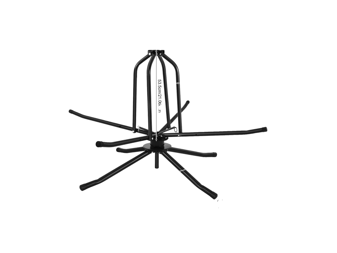 Estructura tubular, construcción robusta, altura regulable, color negro.