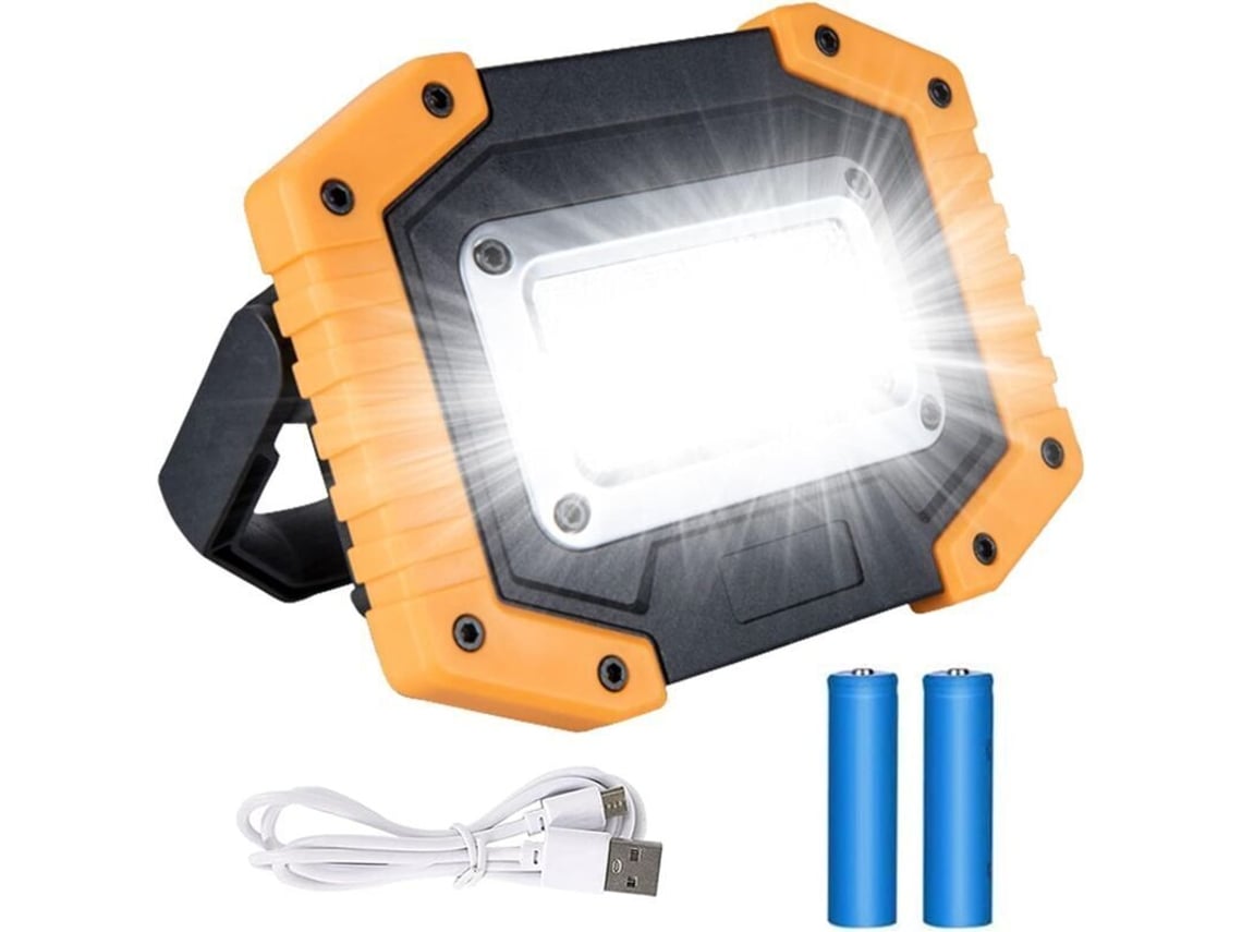 Foco Led Recargable De 30 W, Luz De Seguridad Con 3 Modos, Foco