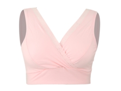 Ats-sujetador De Lactancia Para Mujeres Embarazadas Con Encaje De Algodón Inalámbrico Rosa Talla Xl