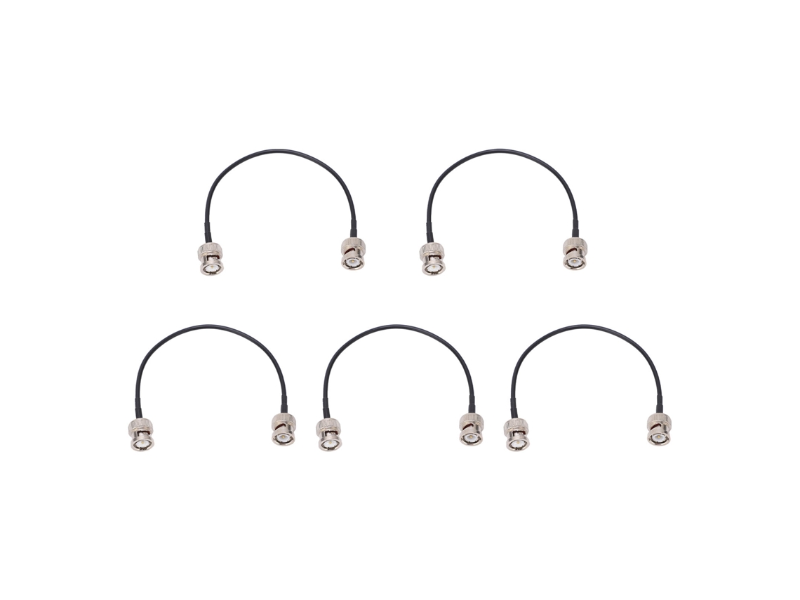 5 Conectores Bnc Macho A Macho Q9 Coaxiales Rg58 De 50 Ω Ofc Con Cable De Pvc Para Antena De Radio Gps