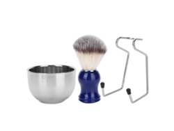 Kit De Afeitado De Barba 3 Piezas: Cepillo, Taza Y Soporte De Acero Inoxidable