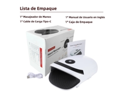 (blanco B) Masajeador De Mano Eléctrico, Tres Modos: Compresión De Airbag, Vibración Y Terapia De Calor.