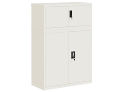 Maison Exclusive - Armario Archivador Acero Blanco 90x40x130 Cm
