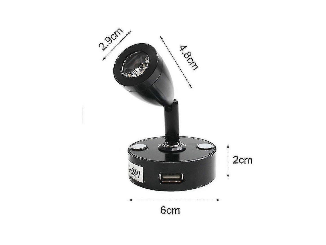 Luz de lectura LED para RV con atenuación táctil de 12 V CC y 24 V, interfaz USB, Nostalgia88