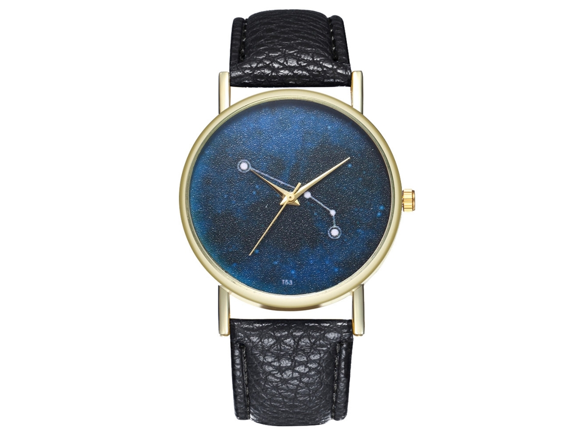 Reloj Mujer Hombre Simple Moda Correa Cuero Pu Reloj De Pulsera De Cuarzo Negro