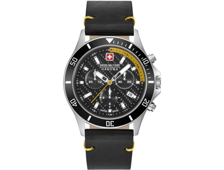 Reloj SWISS MILITARY HANOWA Hombre (Piel - Negro)