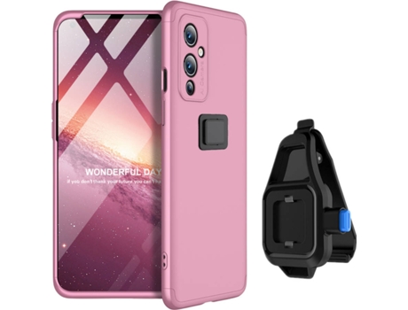 Funda + Soporte de Cintura Oneplus 9 Slim Armor 360º Rosa