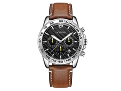 Reloj de pulsera deportivo de cuero resistente al agua Ochstin 6117 Hengrongshen (negro)