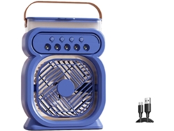 Ventilador De Mesa Eifson Evaporativo 3 Velocidades Con Depósito 450ml Luz Ambientalazul