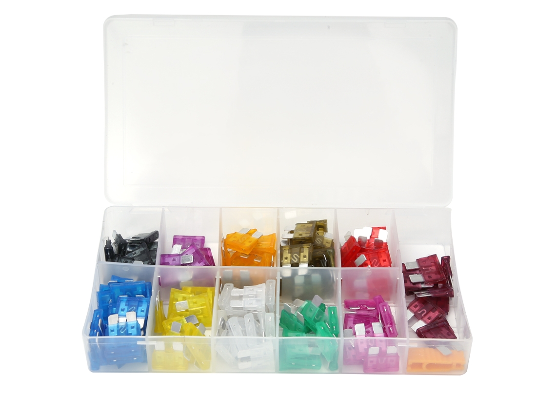 Kit de fusibles de cuchilla para coche, 140 piezas, tamaño mediano, 2A~40A, surtidos