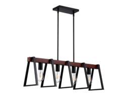 VEVOR Luces colgantes de isla de cocina de 4 luces 60W Luz de comedor ajustable E27