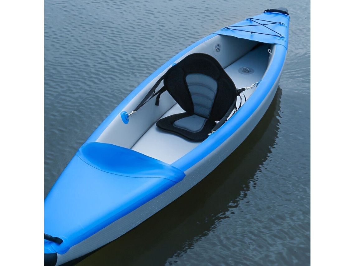 Negro Gris Waverite Asiento Inflable Ajustable Paddle Surf Respaldo Acolchado Desmontable Canoa Base Flotante Kayak Eva Antideslizante Portátil
