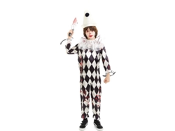 Disfraz de Payaso Pierrot Asesino con gorro para niño