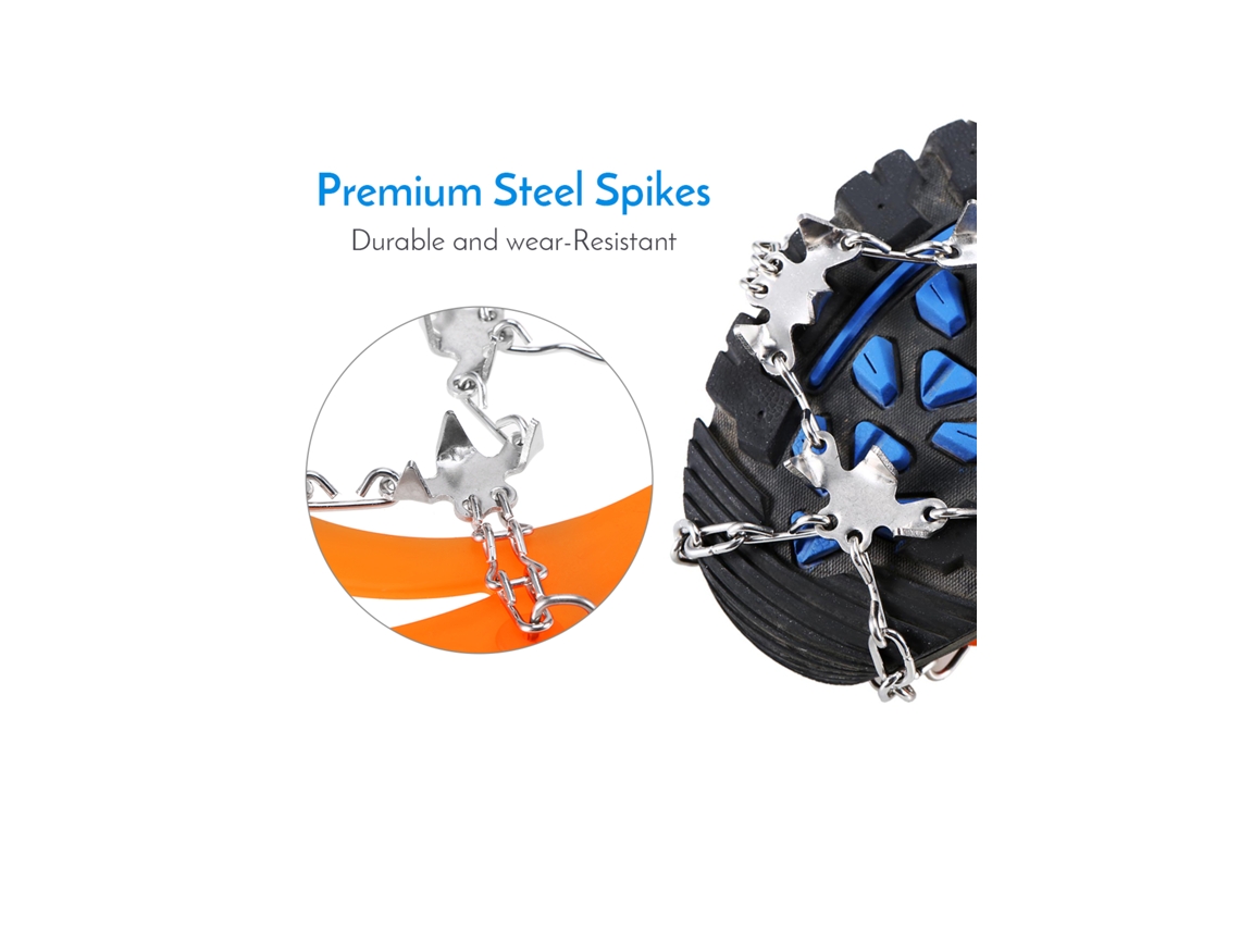 Abrazaderas De Tracción Lixada De Acero Inoxidable De 19 Puntos Para Senderismo, Trekking Y Escalada En Invierno.