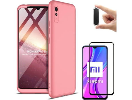 Carcasa, Protector y Soporte Xiaomi Redmi 9A Slim armor 360º Rosa
