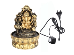 Fuente de resina decorativa de mesa con forma única y luz, enchufe UE 220 V