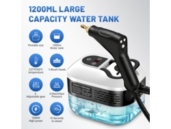 Limpiador A Vapor Portátil 1500w 1200ml 4,5 Bar, 6 Niveles, 105°c, Manguera 2 M, 9 Accesorios