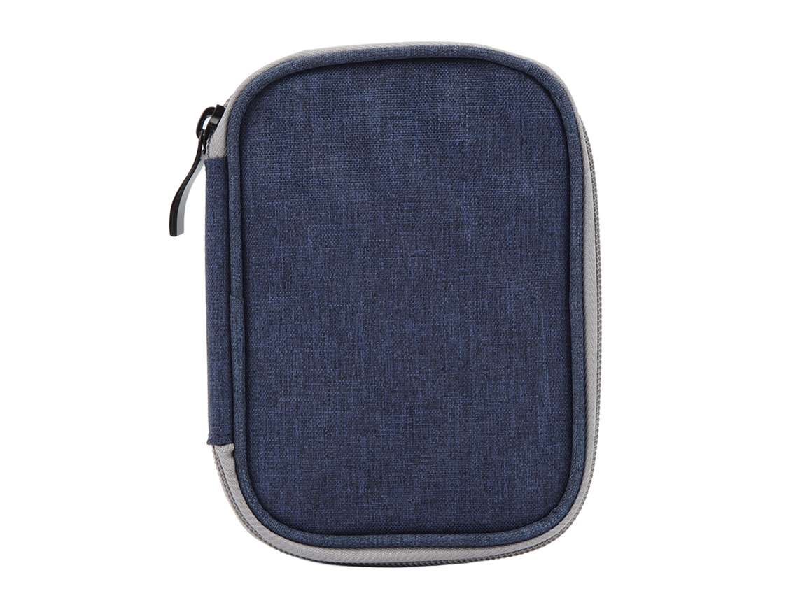 Estuche portátil a prueba de derrames para botella de agua color cian