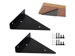 2026-2025, 2 Soportes De Estante Flotante De Metal Triangular Oculto Para Pared Con Tornillos, 130x140x27mm