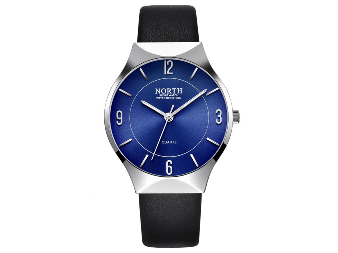 Reloj De Pulsera De Aleación Estilo Simple Analógico De Cuarzo Impermeable (azul)